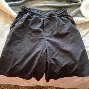 Lululemon pace breaker short. 9in inseam. Black with stripes